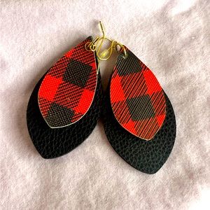 Buffalo plaid earrings